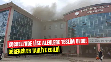 Kocaeli’nde fen lisesinde yangın çıktı: Öğrenciler tahliye edildi