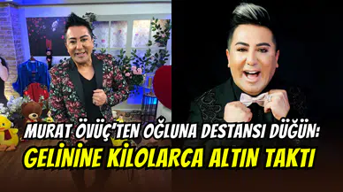Murat Övüç’ten altın şov: Gelinine 2 metre altın kolye taktı