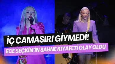 Ece Seçkin iç çamaşırı giymedi: Sahne kıyafeti sosyal medyayı ikiye böldü