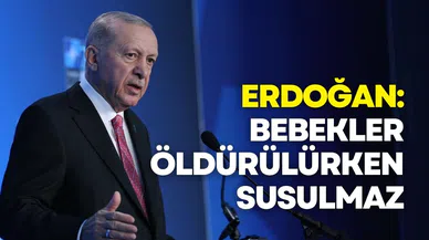 Erdoğan’dan NATO Zirvesi sonrası açıklama: Bebekler öldürülürken susulmaz