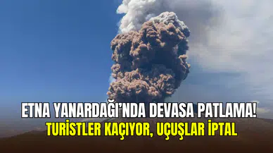 Etna Yanardağı patladı, gökyüzü karardı: Sicilya’da vatandaşlar büyük panik yaşadı