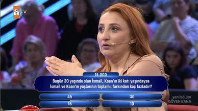 Bugün 30 yaşında olan İsmail, Kaan'ın iki katı yaşındaysa İsmail ve Kaan'ın yaşlarının toplamı, farkından kaç fazladır?
