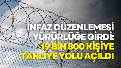 İnfaz düzenlemesi yürürlüğe girdi: 19 bin 800 kişiye tahliye yolu açıldı