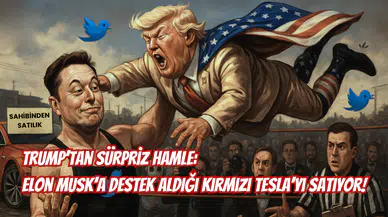 Trump’tan Sürpriz Hamle: Elon Musk’a Destek İçin Aldığı Kırmızı Tesla’yı Satıyor!