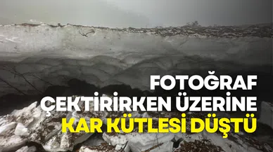 Ayder Yaylası'nda facia: Fotoğraf çektirirken üzerine kar kütlesi düştü