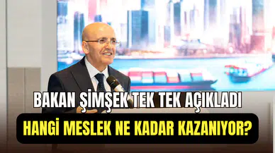 Bakan Şimşek gelir beyanlarını açıkladı: Doktor 61 bin, kuaför 3 bin TL beyan ediyor