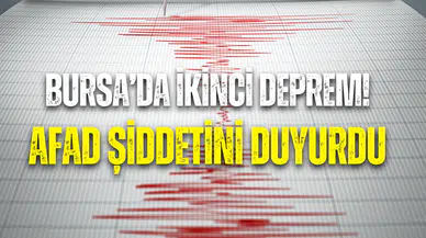 Bursa’da bir deprem daha: Şiddeti 4,2