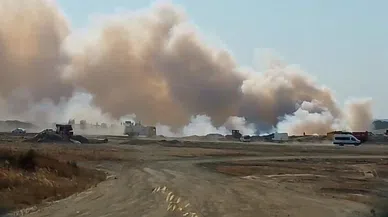 Silivri’de İBB’ye ait çöp sahasında yangın!