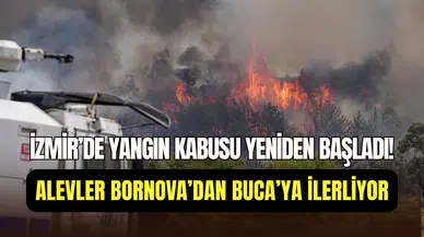 İzmir yeniden yangına teslim: Bornova’daki alevler Buca’ya sıçradı
