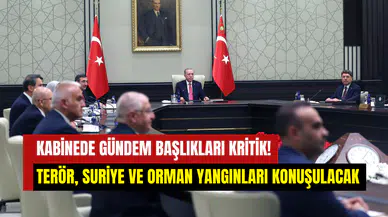 Kabine’nin gündemi yoğun: Terörsüz Türkiye, Suriye ve orman yangınları masada