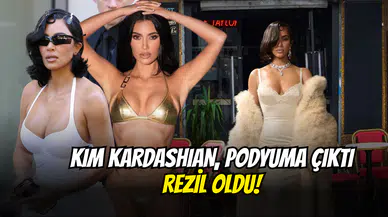 Kim Kardashian'ın Podyum Yürüyüşü Dalga Konusu Oldu