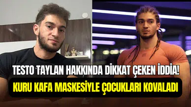 Testo Taylan’dan skandal hareket: Kuru kafa maskesiyle çocukları kovaladı