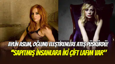 Aylin Aslım mayosuz oğlunu savundu: ‘’Bu derece sapıtmış insanlara iki çift lafım var’’