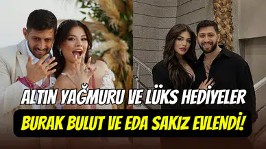Burak Bulut ile Eda Sakız’ın düğünündeki takılar sosyal medyayı salladı