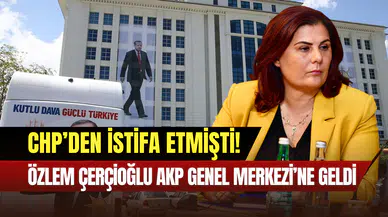 CHP’den istifa eden Özlem Çerçioğlu AKP Genel Merkezi’ne geldi