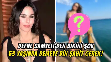 Defne Samyeli'den Bikinili Şov! 53 Yaşında Demeye Bin Şahit Gerek!