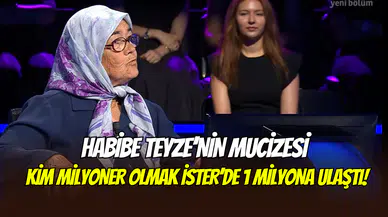 Kim Milyoner Olmak İster’de mucize olay: 74 yaşındaki Habibe Karataş, 1 milyon TL’ye ulaştı