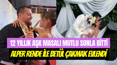 YouTuber Alper Rende, 12 yıllık sevgilisi Betül Çakmak ile evlendi