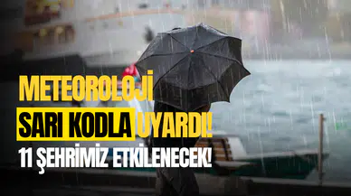 Meteorolojiden sarı kodlu uyarı! 11 şehrimiz etkilenecek