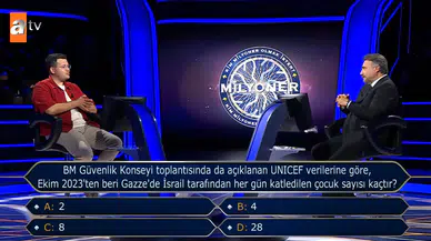 Kim Milyoner Olmak İster Gazze'de öldürülen çocuk sayısı sorusu
