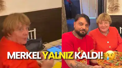 Merkel Pizza Keyfinde Yalnız Kaldı!
