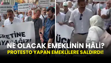 Düşük Maaşlar İçin Sokakta Olan Emeklilere Saldırdı!