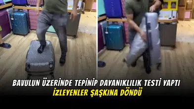 Turiste Bavul Satarken Üstünde Tepinerek Dayanıklılık Testi Yapan Satıcı Sosyal Medyada Gündem Oldu!