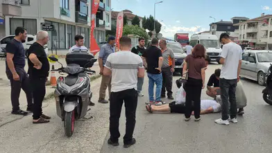 Düzce'de motosiklet kazası bir kişiyi hastanelik etti