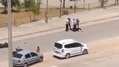 Silvan yolunda motosiklet kazası sürücüyü hastanelik etti