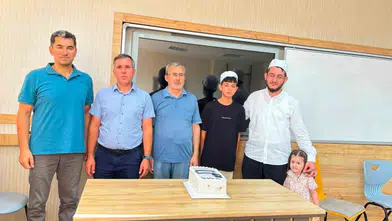 Burhaniye’de bir ilk Ortaokul öğrencisi hafızlığını tamamladı