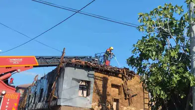 Bandırma’da kerpiç ev alevlere teslim oldu