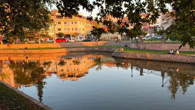 Eskişehir’de dehşet anları Yoldan geçen adamı çaya itti