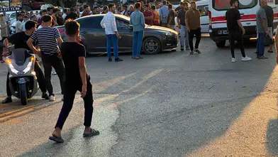 Hatay'da motosiklet kazası kamerada