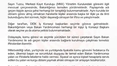 Ticaret Bakanlığı'ndan sert tepki: Bakan Yardımcısı Tuzcu'ya yönelik iddialar kurgudan ibaret