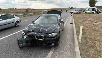 D100 Karayolu üzerinde korkutan çarpışma: Bir kişi hastanelik oldu