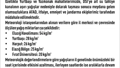 Elazığ'da sağanak kabusu: 30 noktada sular yükseldi, ekipler seferber oldu