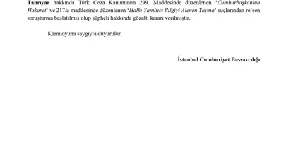 Tamar Tanrıyar hakkında sosyal medya soruşturması başlatıldı