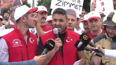 İBB çalışanlarından Saraçhane’de hak arayışı eylemi