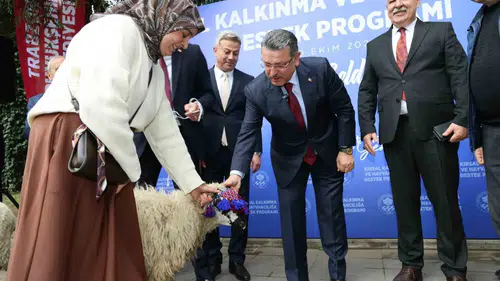 Maçka'da üreticinin yüzü güldü: Yüzde 90 hibe ile 180 koyun teslim edildi