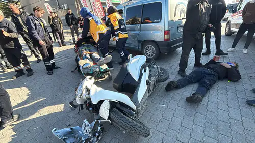 Tavşanlı'da Sanayi Sitesi'nde korkutan kaza: İki genç yaralandı