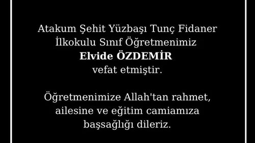 Samsun eğitim camiası sevilen öğretmenini kaybetti