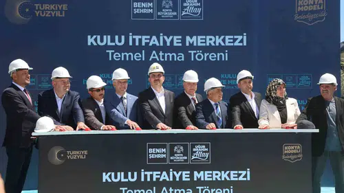 Konya'da itfaiye ağını güçlendirecek yeni merkezin temeli atıldı