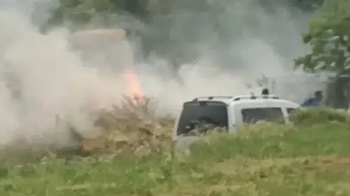 Burdur’daki saman yangını korkuttu