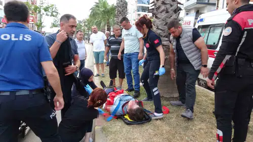Antalya’da market dönüşü kaza Genç yaya ağır yaralandı