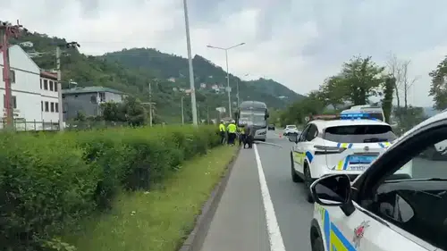 Trabzon Sürmene yolunda otobüs dehşeti
