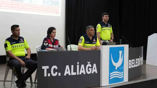 Aliağa Belediyesi personeline trafik ve şiddetle mücadele eğitimi verildi