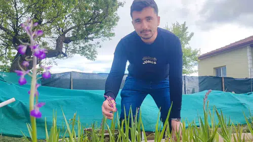 Yozgatlı gençten bahçesinde salep deneyi