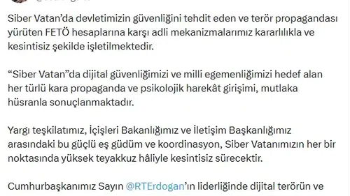 Adalet Bakanlığından dijital mecralardaki FETÖ hesaplarına yakın takip