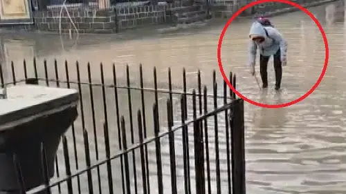 Diyarbakırda tarihi camiyi su bastı