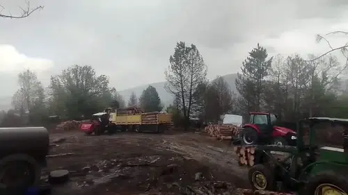 Karabük ormanlarında işçilerin yanına yıldırım düştü